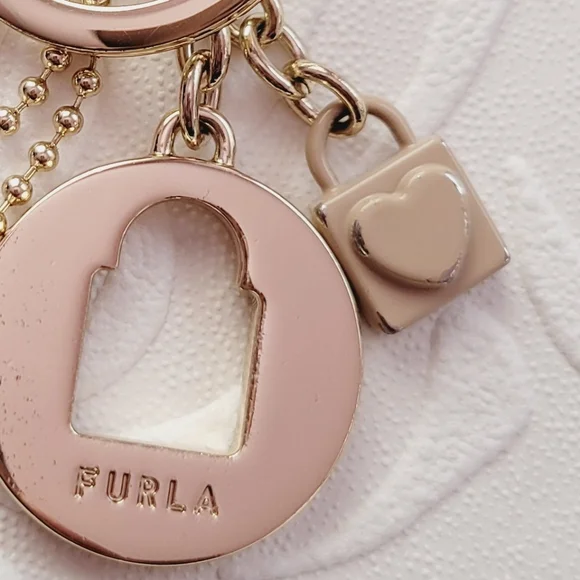 Furla Blush Keychain with Heart Charm - Picture 4 of 5
